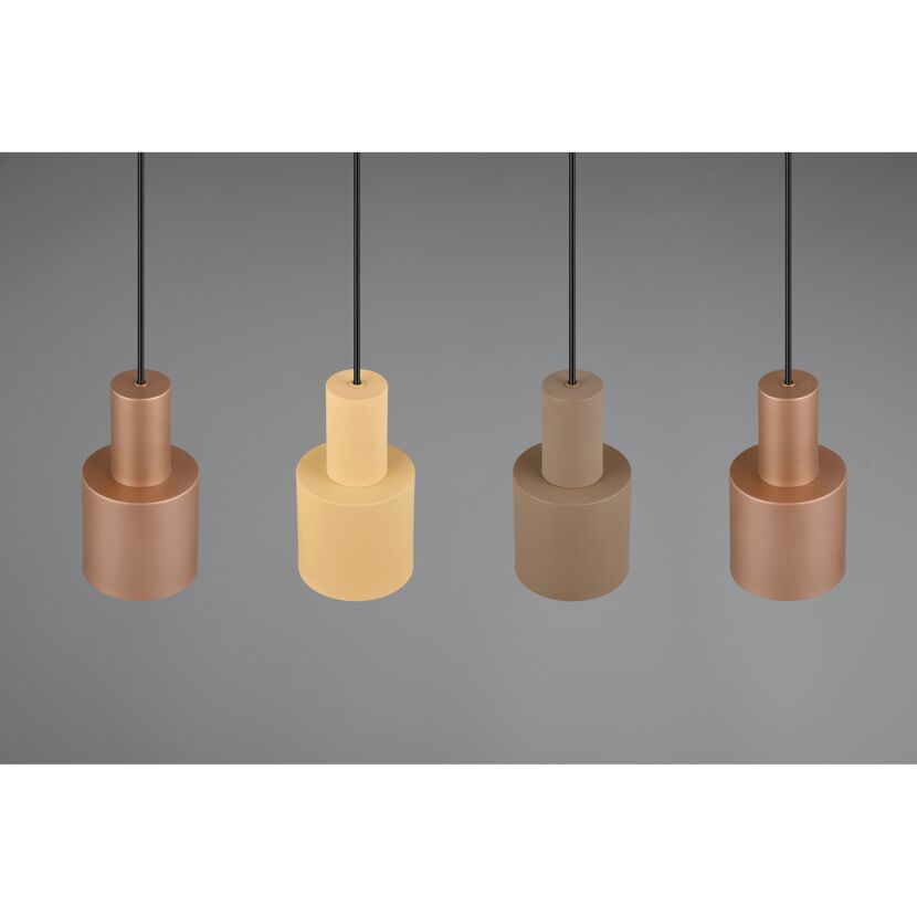 Pendelleuchte 'Agudo' Ø 12 cm 4-flammig beige