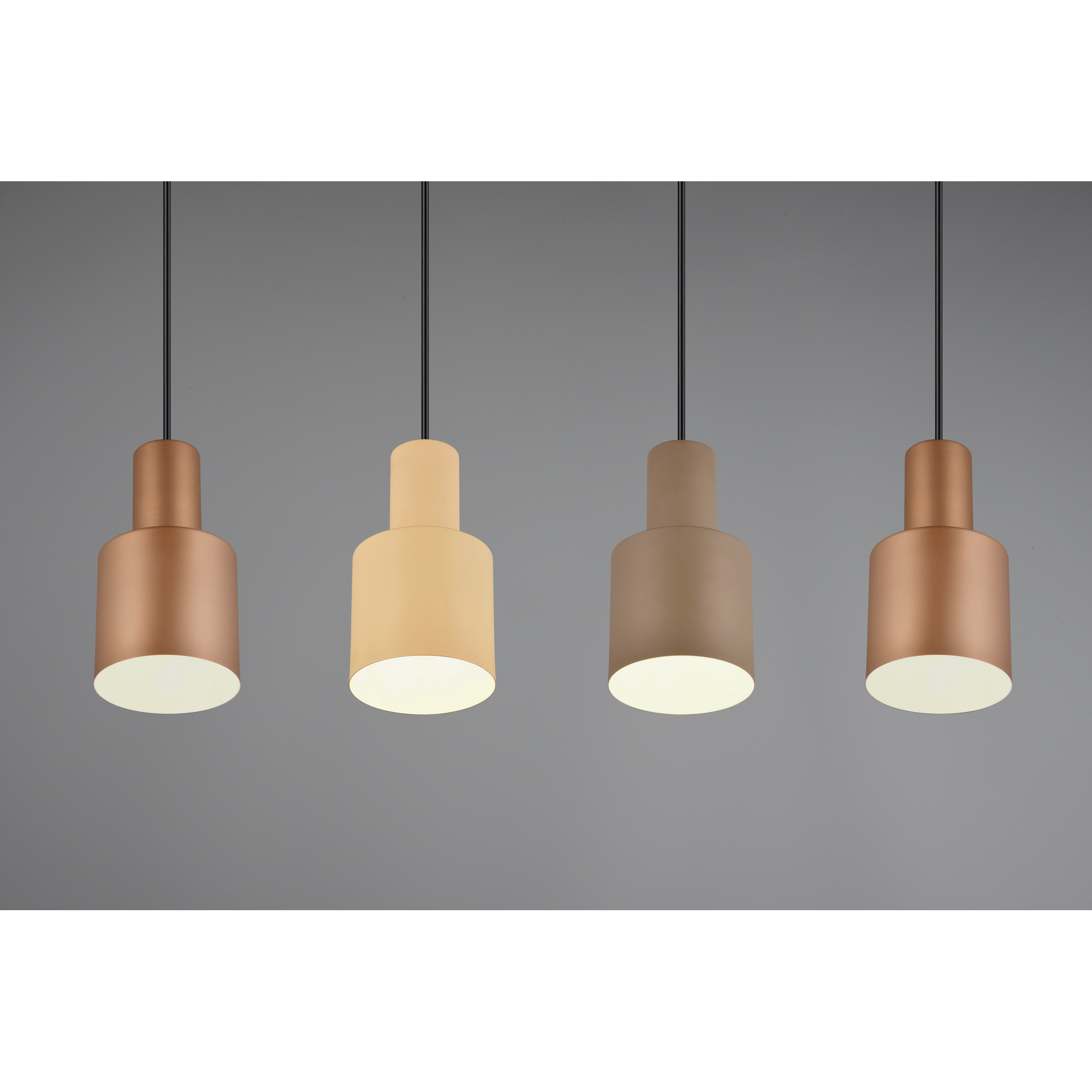 Pendelleuchte 'Agudo' Ø 12 cm 4-flammig beige
