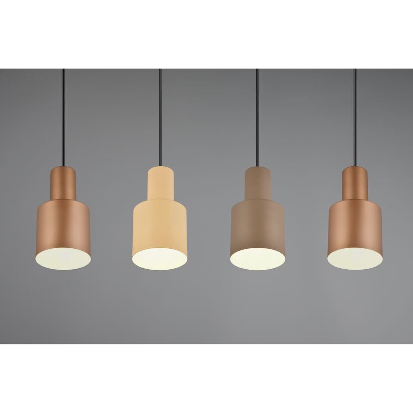 Pendelleuchte 'Agudo' Ø 12 cm 4-flammig beige