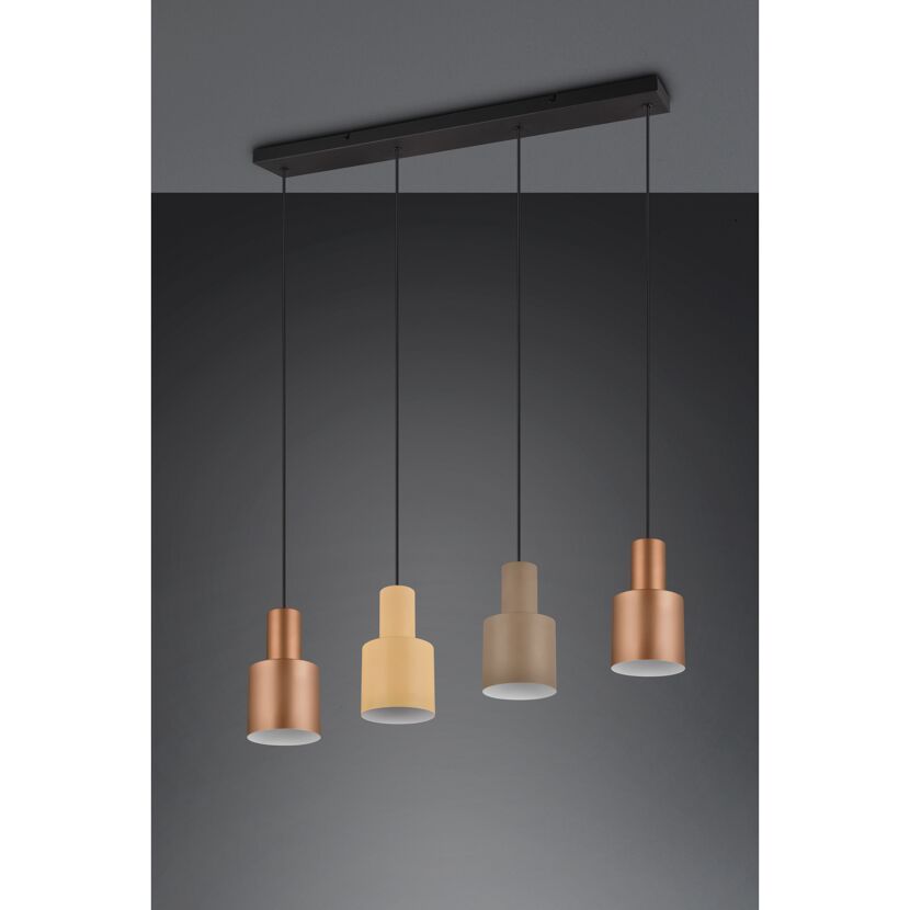 Pendelleuchte 'Agudo' Ø 12 cm 4-flammig beige