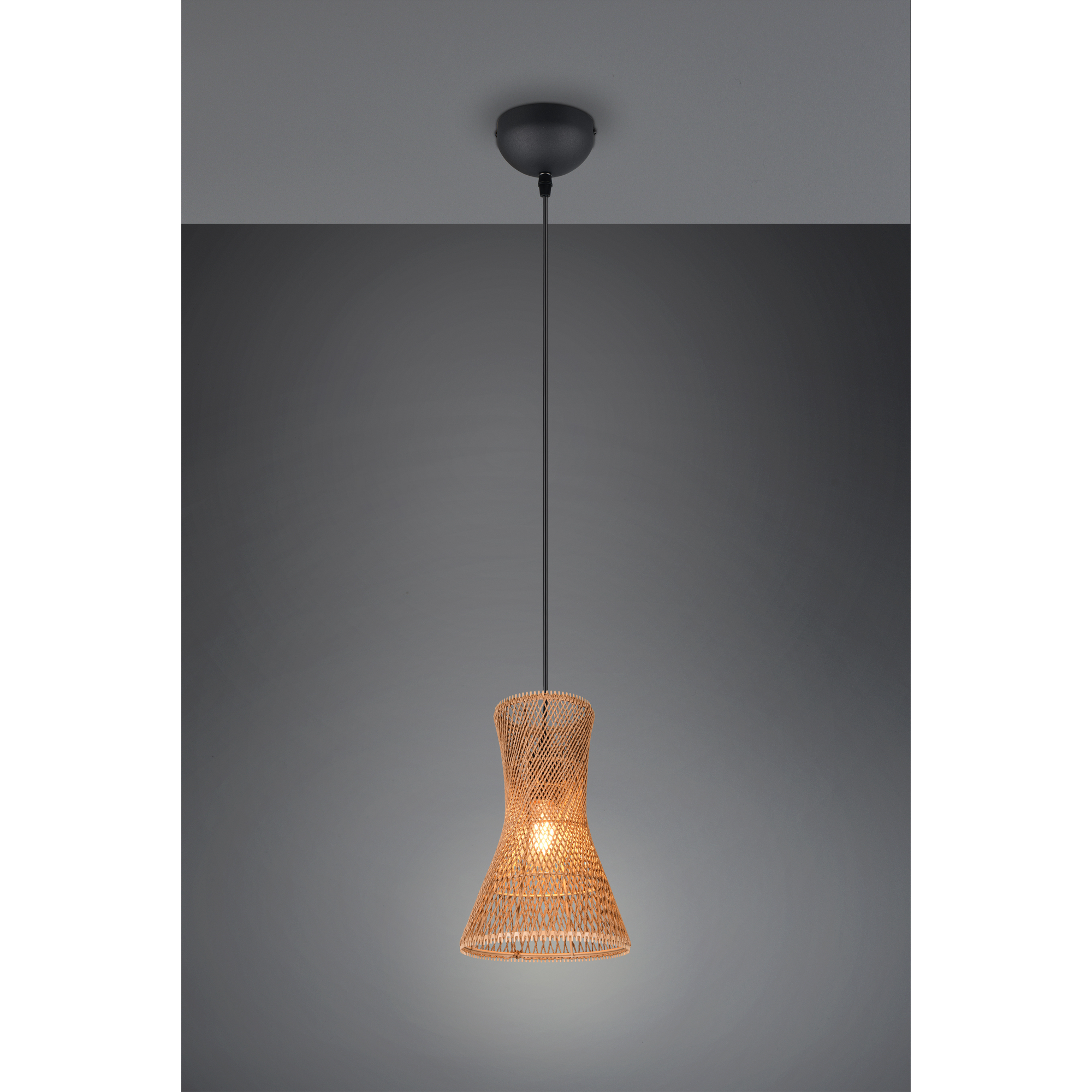 Pendelleuchte 'Bijou' Ø 20 cm Rattan 1-flammig