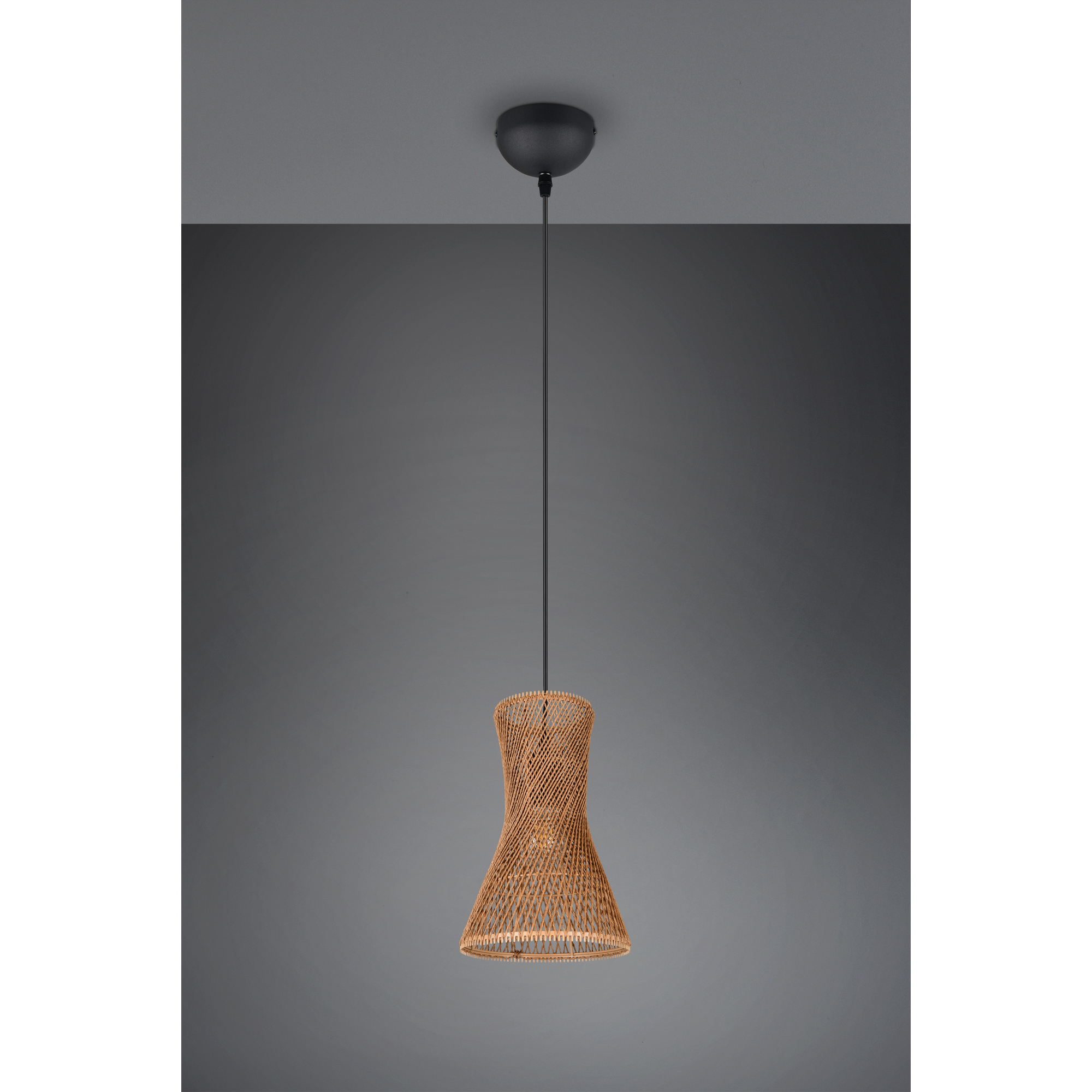 Pendelleuchte 'Bijou' Ø 20 cm Rattan 1-flammig