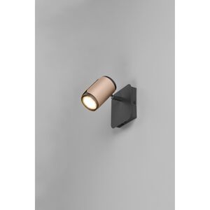 LED-Spot 'Gillan' Metall schwarz/kaffeefarben 1-flammig 10 W