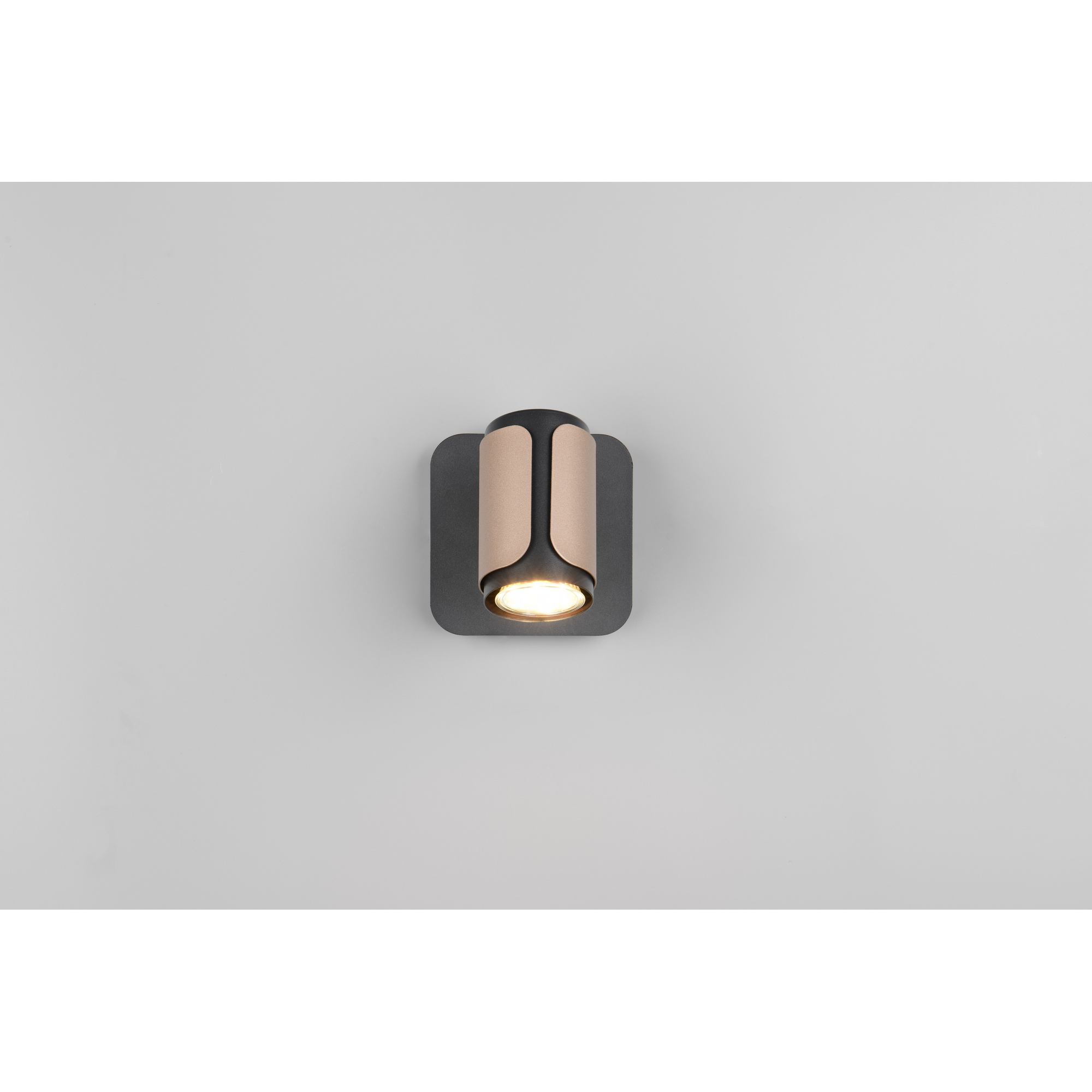 LED-Spot 'Gillan' Metall schwarz/kaffeefarben 1-flammig 10 W