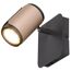 Kupferfarbener LED-Spot 'Gillan' leuchtet