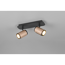 LED-Spot 'Gillan' Metall schwarz/kaffeefarben 2-flammig 10 W