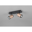 LED-Spot 'Gillan' Metall schwarz/kaffeefarben 2-flammig 10 W