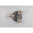 LED-Spot 'Gillan' Metall schwarz/kaffeefarben 3-flammig 10 W