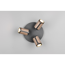 LED-Spot 'Gillan' Metall schwarz/kaffeefarben 3-flammig 10 W