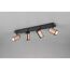LED-Spot 'Gillan' Metall schwarz/kaffeefarben 4-flammig 10 W
