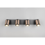 LED-Spot 'Gillan' Metall schwarz/kaffeefarben 4-flammig 10 W
