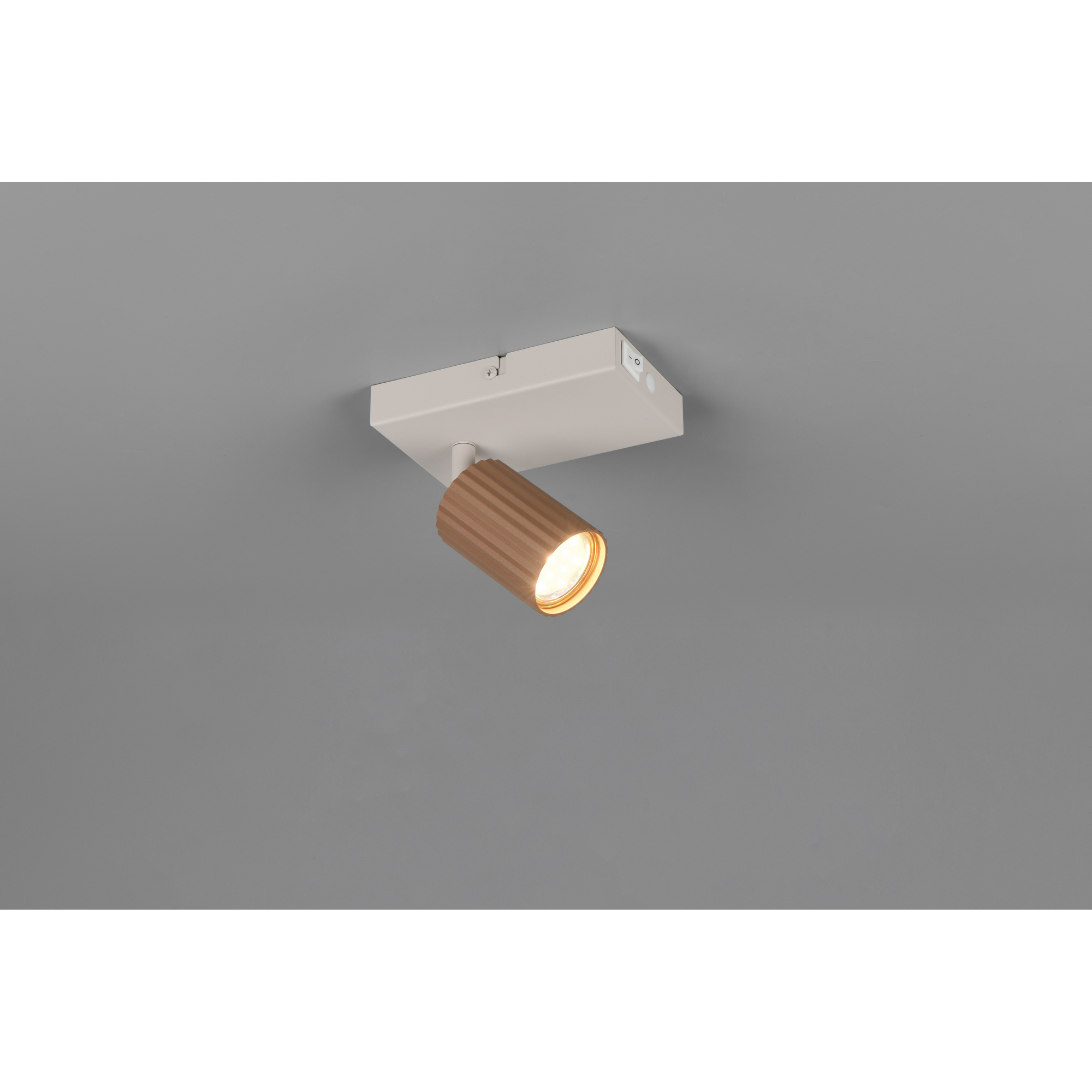 LED-Spot 'Soka' Metall kaffeefarben/grau 1-flammig 10 W
