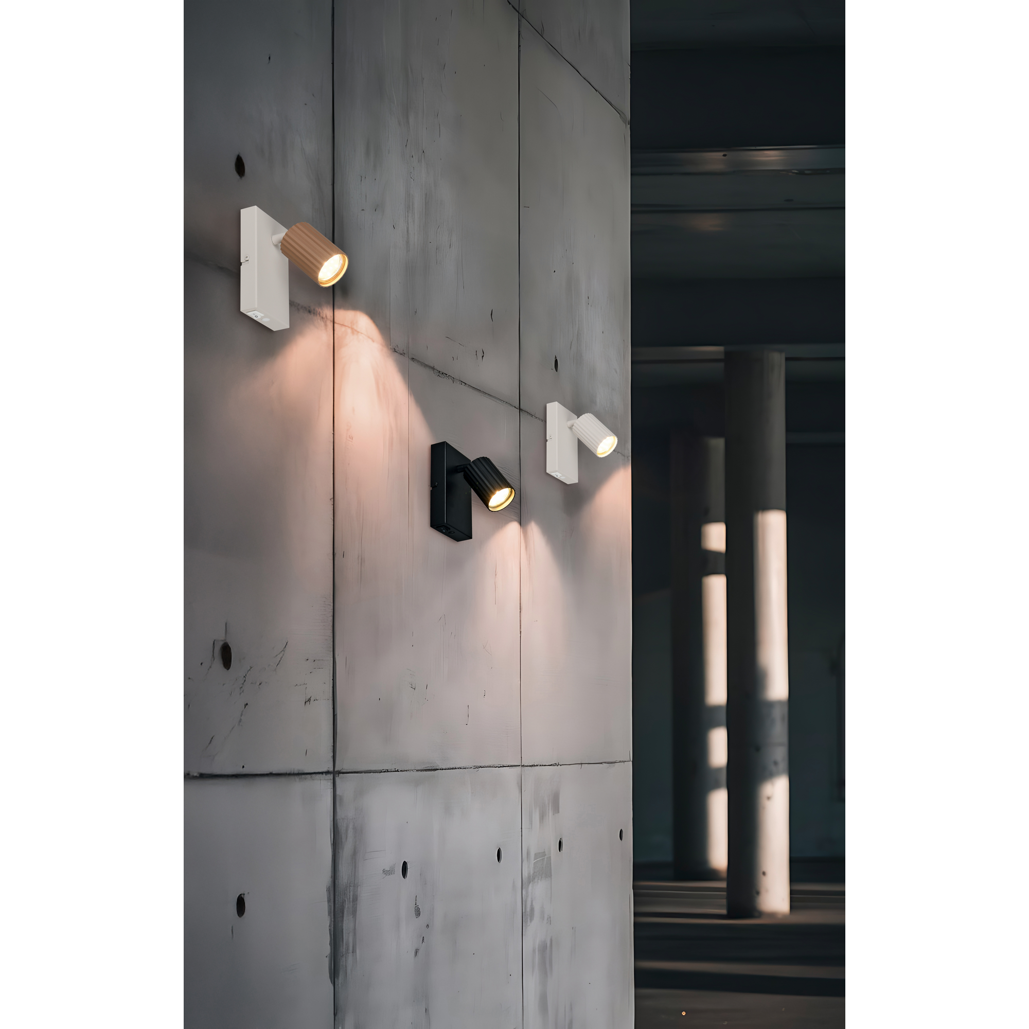 LED-Spot 'Soka' Metall kaffeefarben/grau 1-flammig 10 W