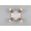 LED-Spot 'Soka' Metall kaffeefarben/grau 4-flammig 10 W