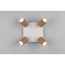 LED-Spot 'Soka' Metall kaffeefarben/grau 4-flammig 10 W