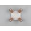 LED-Spot 'Soka' Metall kaffeefarben/grau 4-flammig 10 W