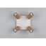 LED-Spot 'Soka' Metall kaffeefarben/grau 4-flammig 10 W
