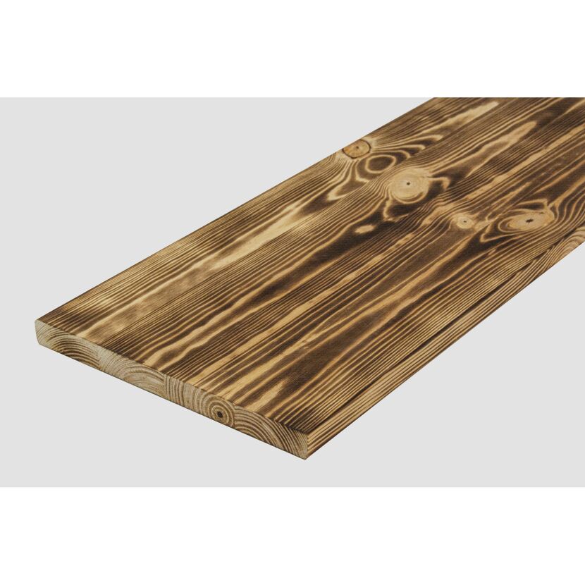 Leimholz 'Antik' Kiefer geflammt 300 x 1200 x 18 mm