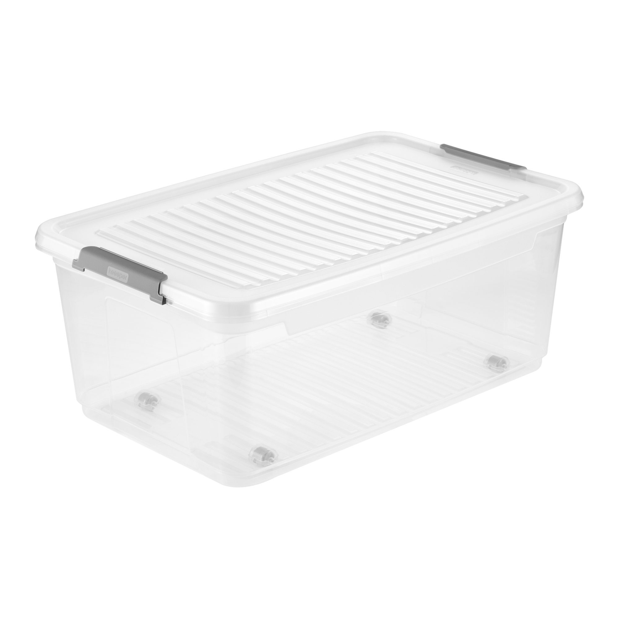 Aufbewahrungsbox 'Leo' mit Deckel transparent 59 x 24 x 38 cm