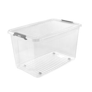 Aufbewahrungsbox 'Leo' mit Deckel transparent 59 x 35,5 x 38 cm