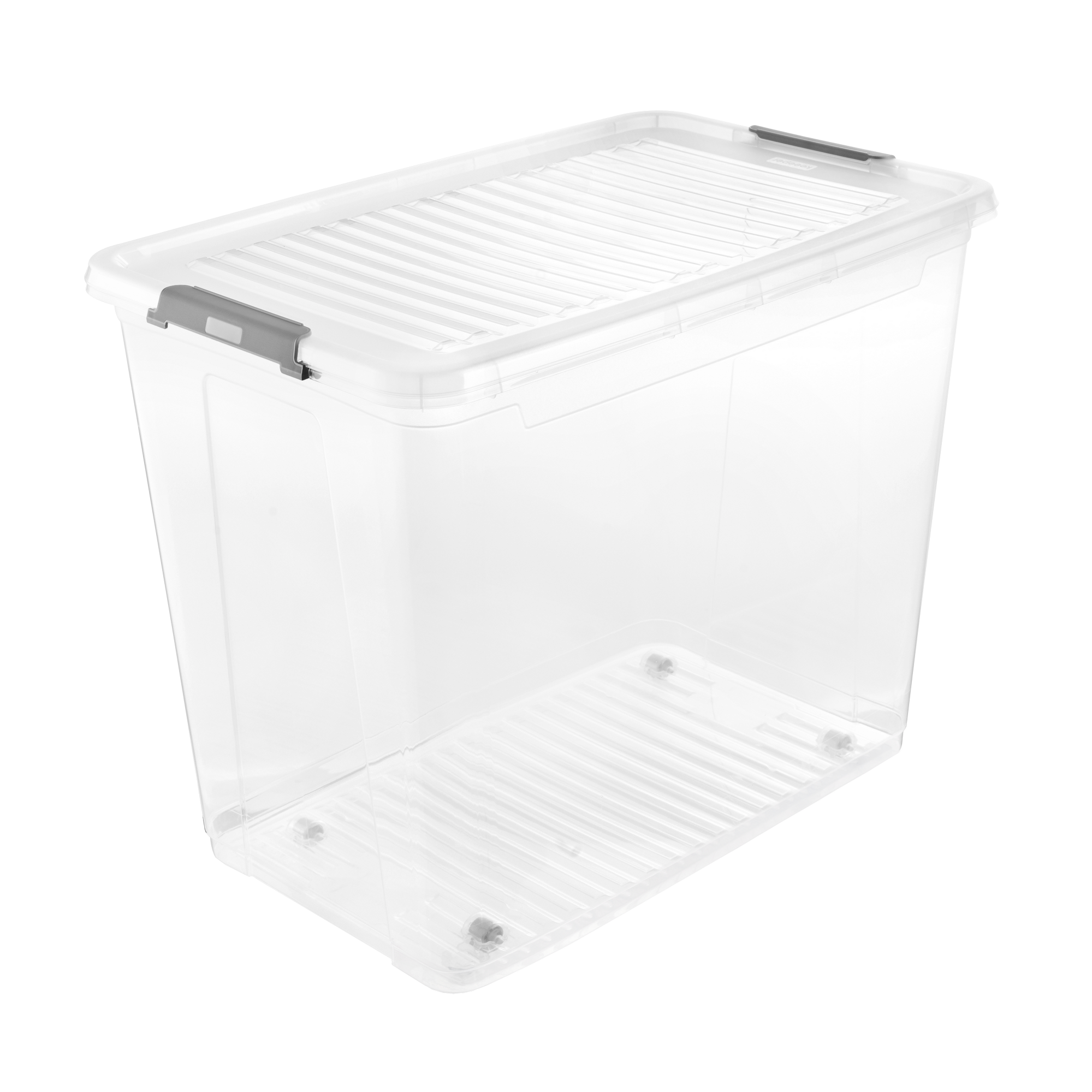Aufbewahrungsbox 'Leo' mit Deckel transparent 59 x 47 x 38 cm