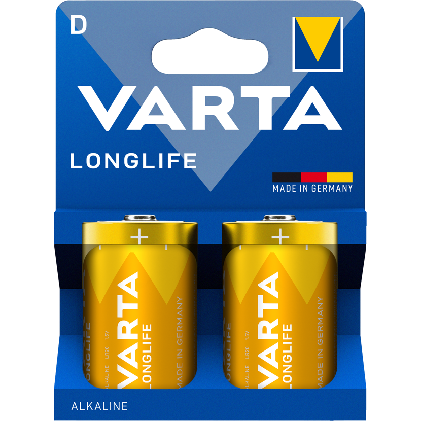 Batterien 'Longlife' D 2 Stück