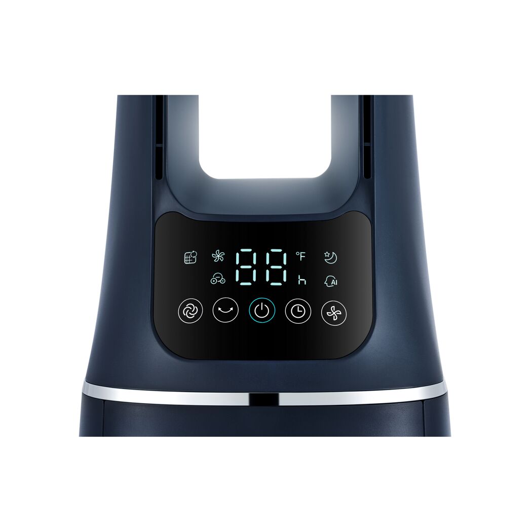 Turmventilator blau mit Luftreiniger