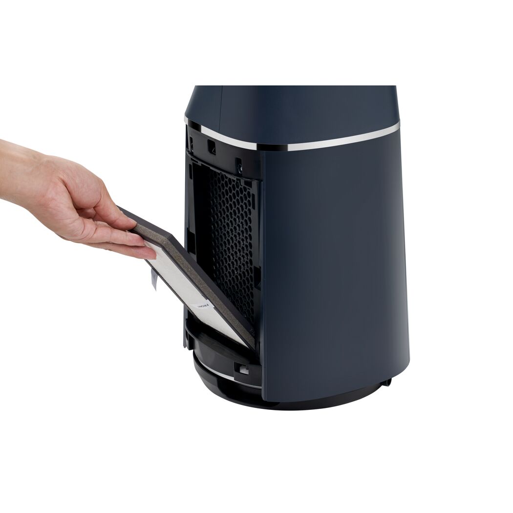 Turmventilator blau mit Luftreiniger