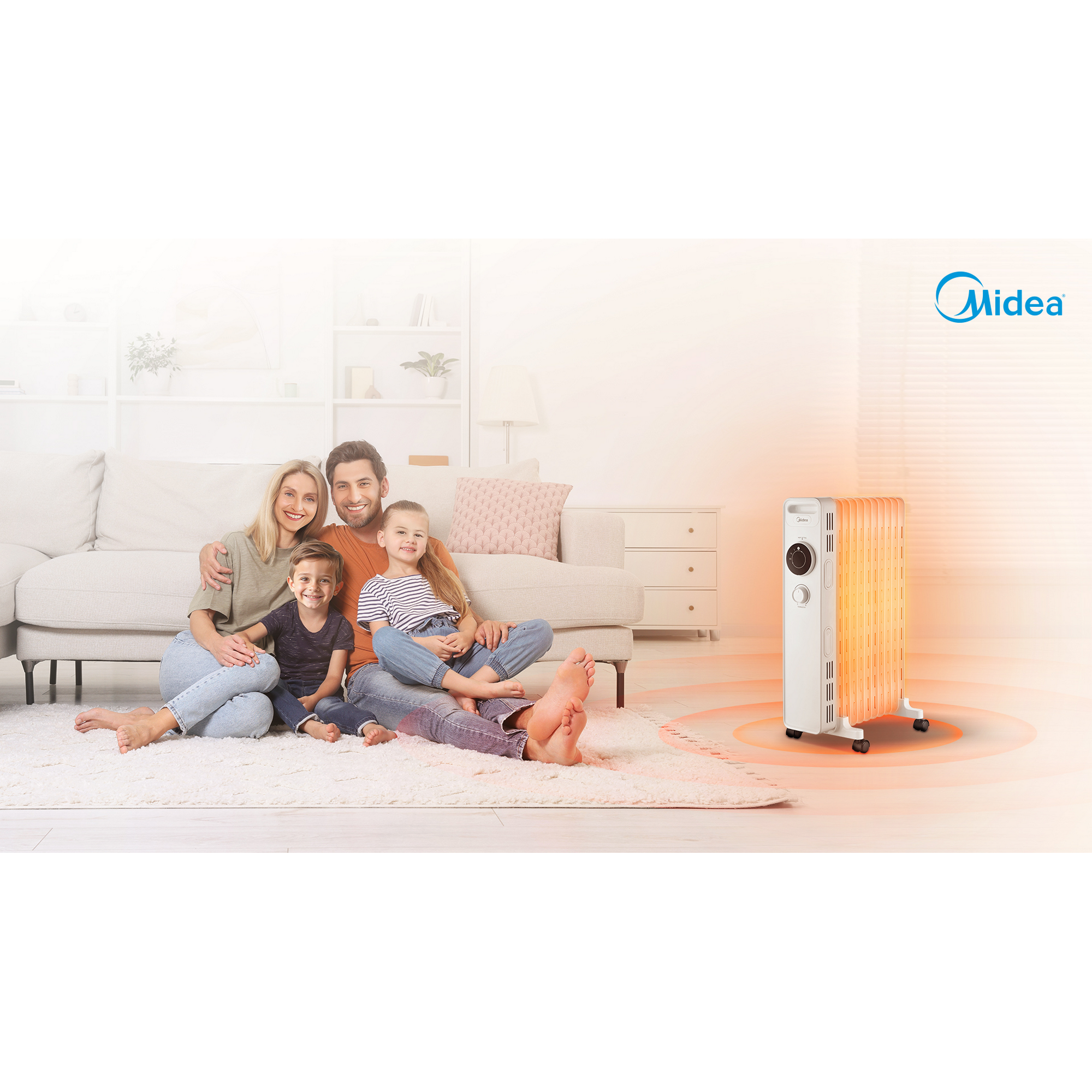 Ölradiator 'NY2009-22M' weiß 9 Rippen 2000 W