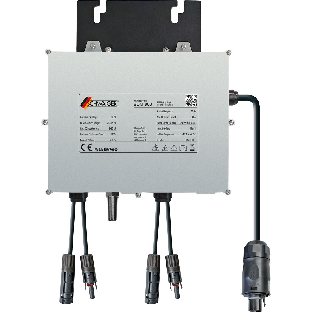 Wechselrichter 800 W Anschlusskabel 5 m