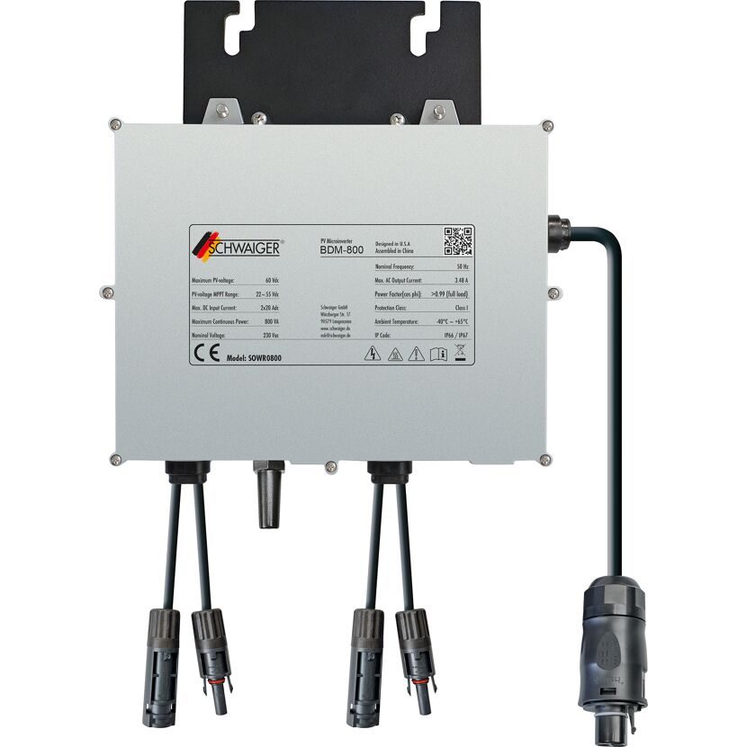 Wechselrichter 800 W Anschlusskabel 5 m