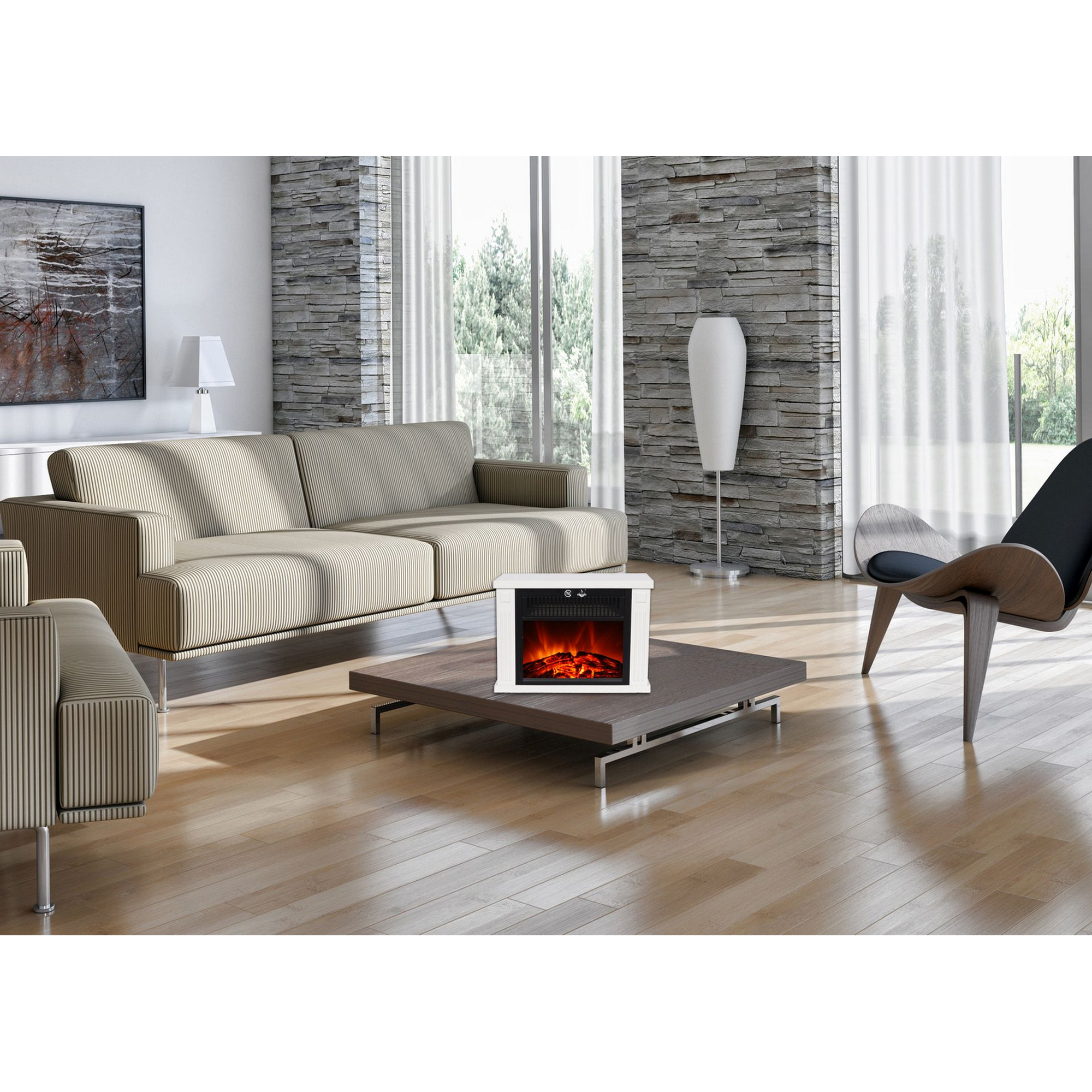 Elektrokamin 'Brügge' weiß 1,2 kW