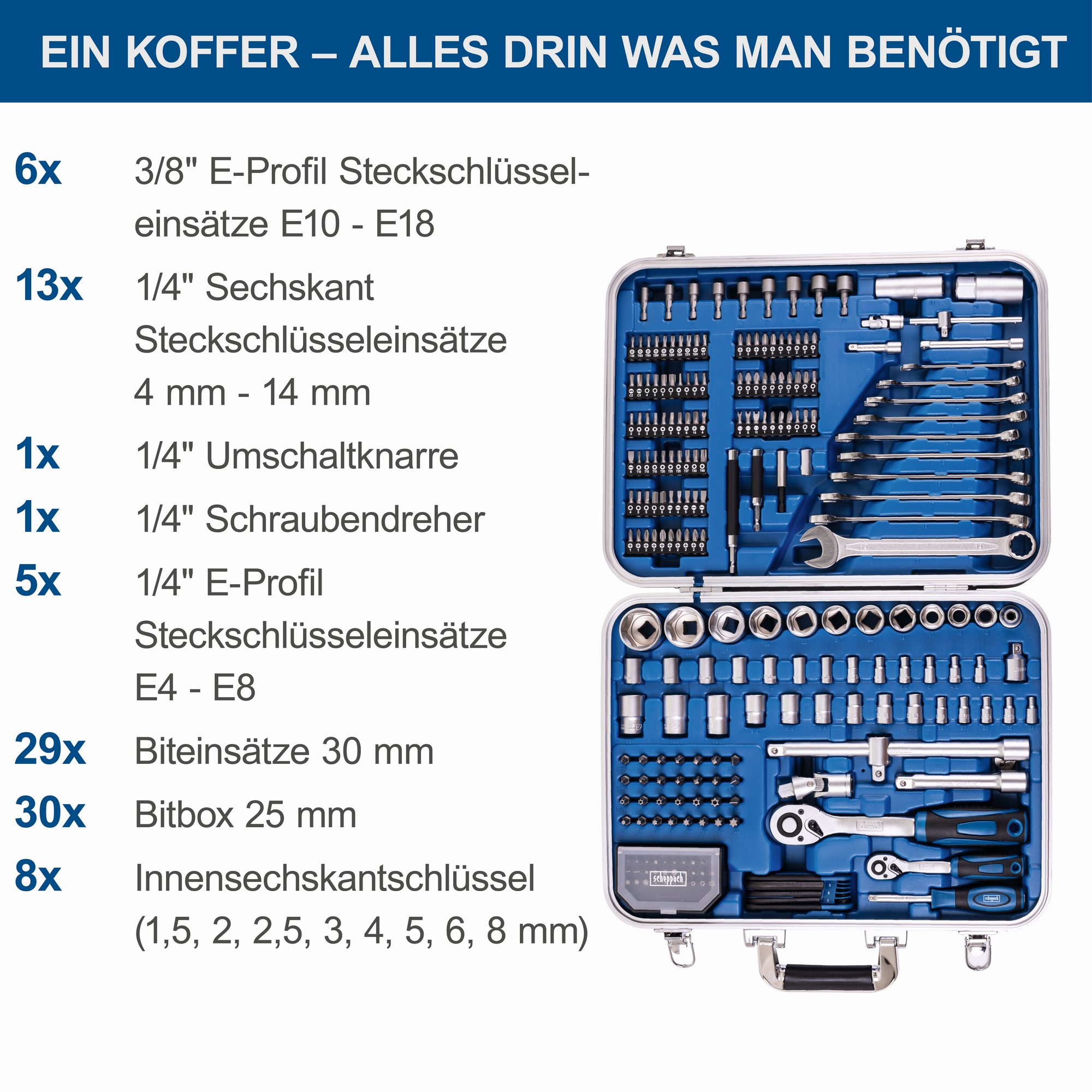Werkzeugkoffer 'TB235' 233-teilig