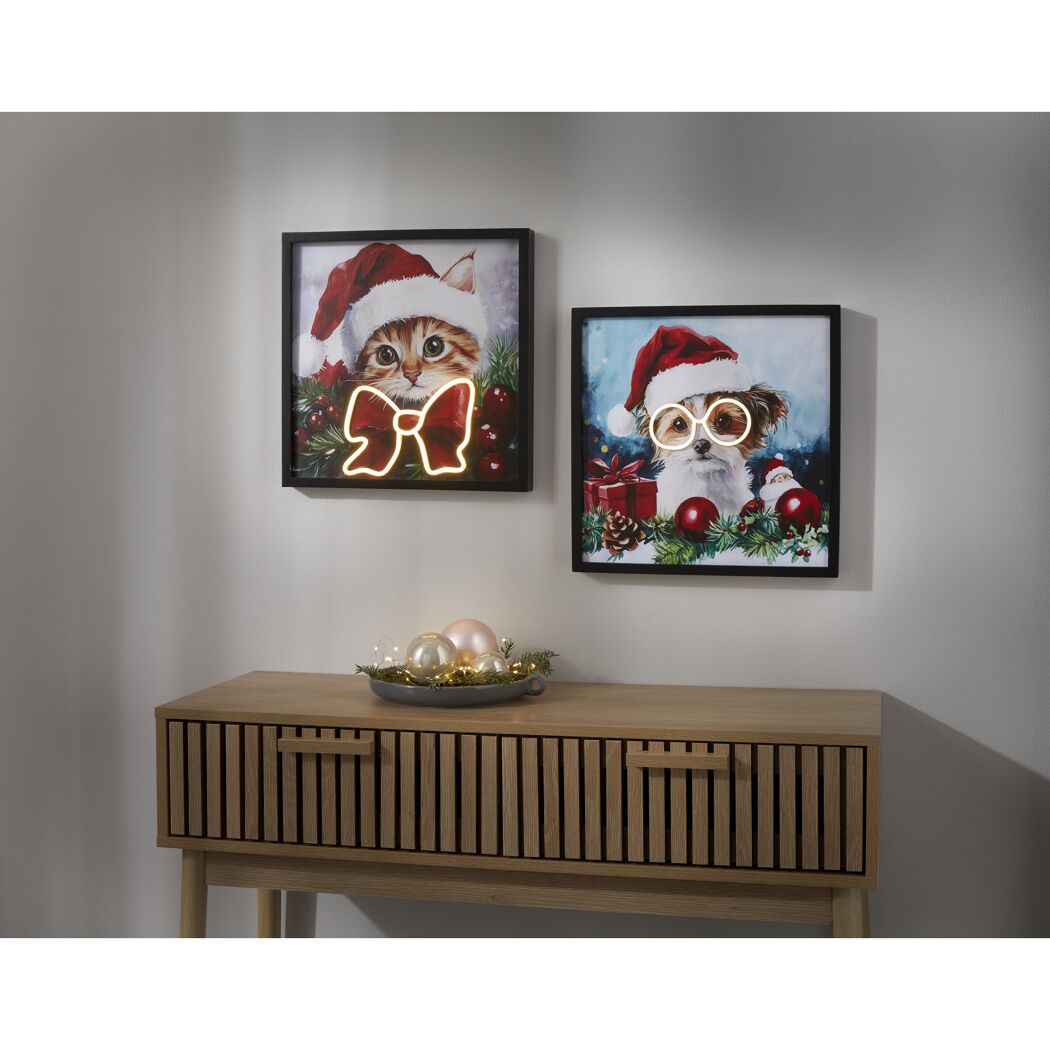LED-Weihnachtsbilder 40 x 40 cm