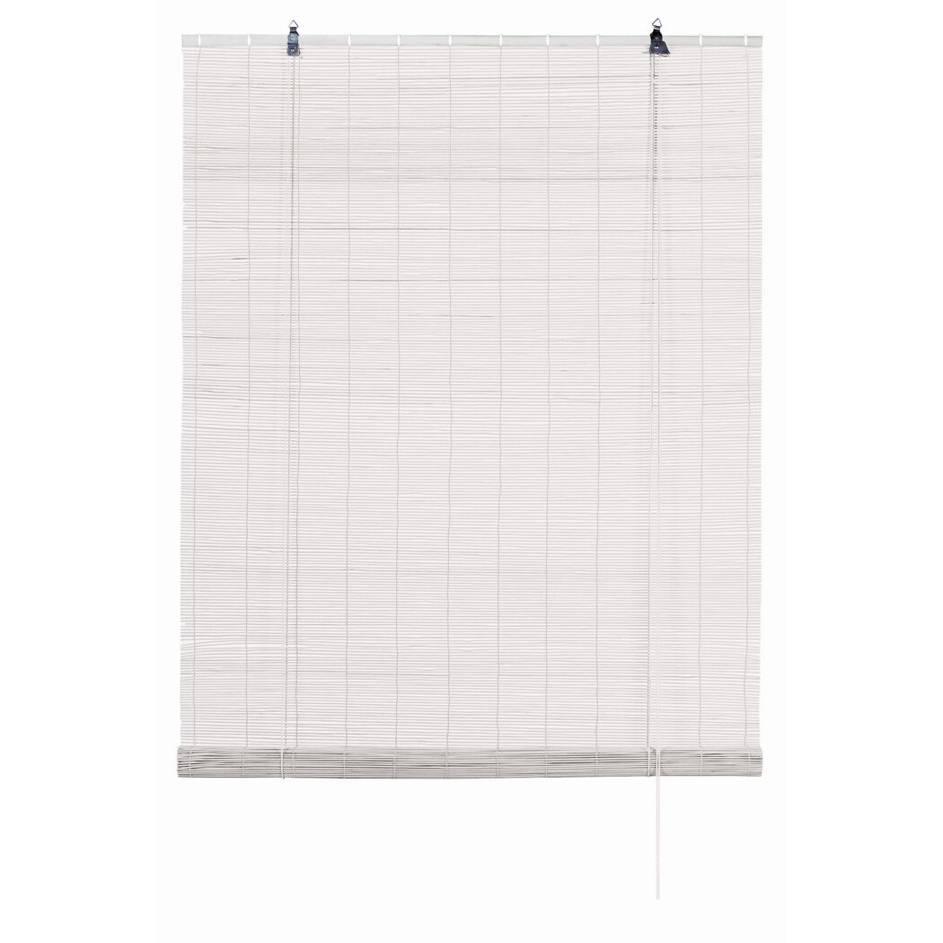 Bambus-Rollo weiß 100 x 160 cm