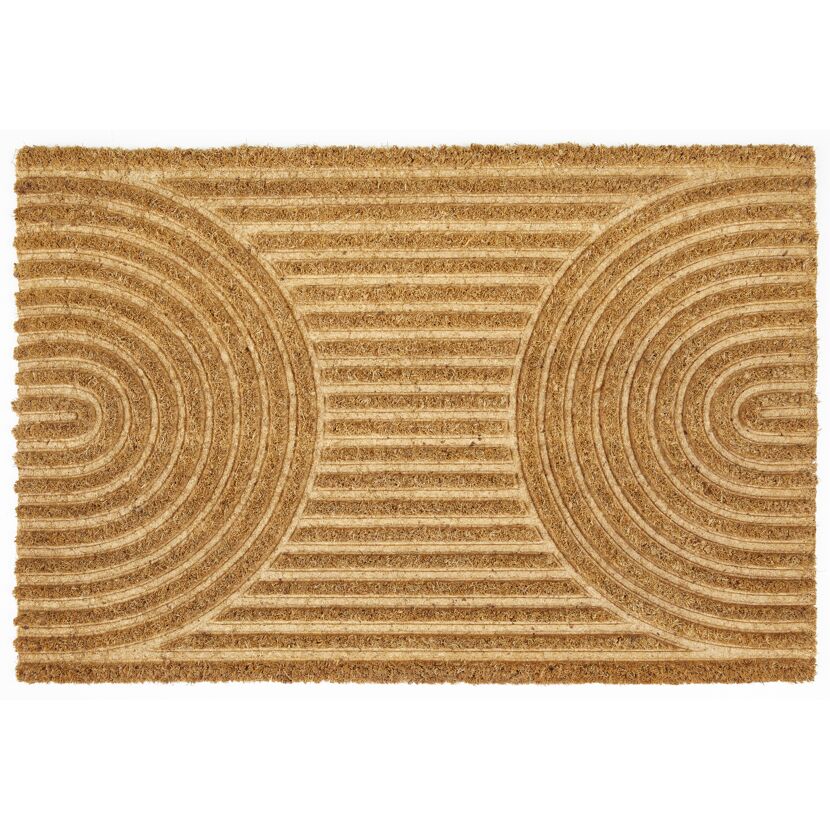 Fußmatte 'Zen' Halbkreise Kokos braun 40 x 60cm