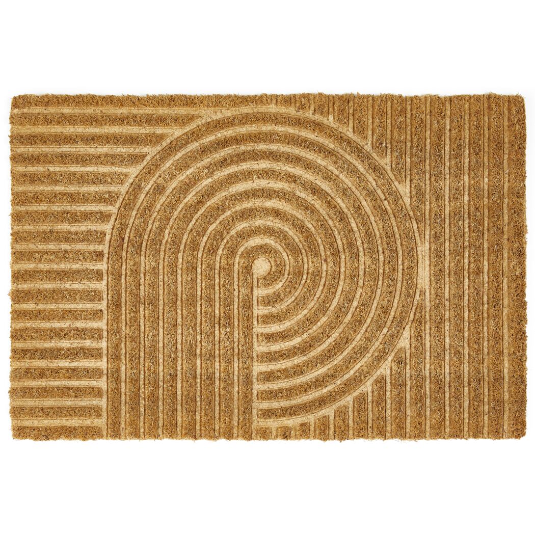 Fußmatte 'Zen' Kreis Kokos braun 40 x 60 cm