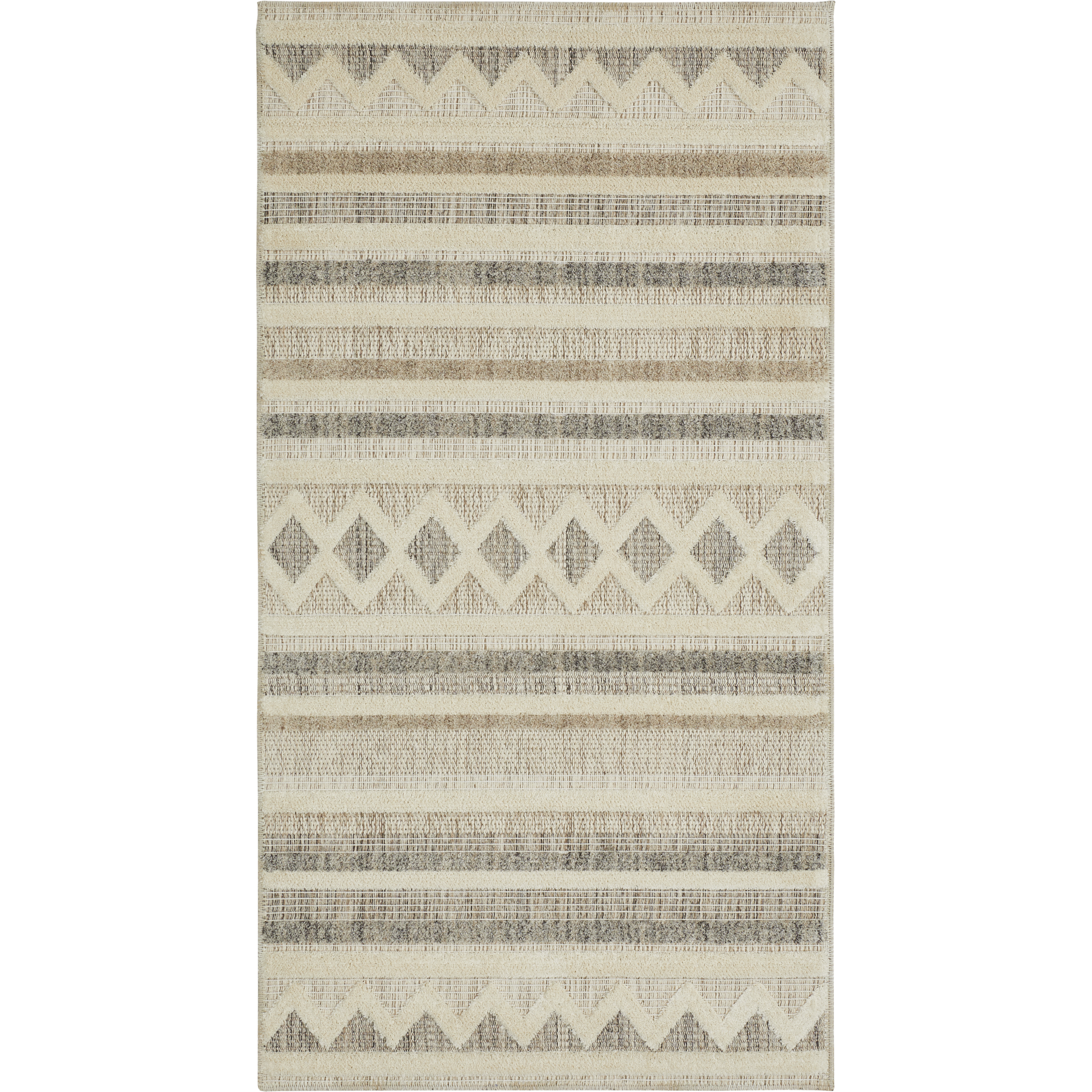 Teppich 'Crosby' cremegrau 60 x 110 cm