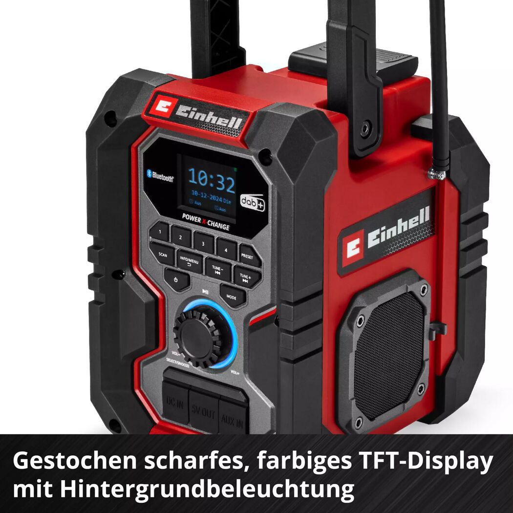 Akku-Baustellenradio 'TE-CR18Li Solo' DAB+FM mit Bluetooth 18 V ohne Akku und Ladegerät