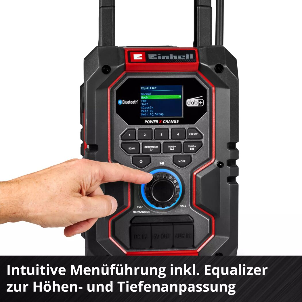 Akku-Baustellenradio 'TE-CR18Li Solo' DAB+FM mit Bluetooth 18 V ohne Akku und Ladegerät