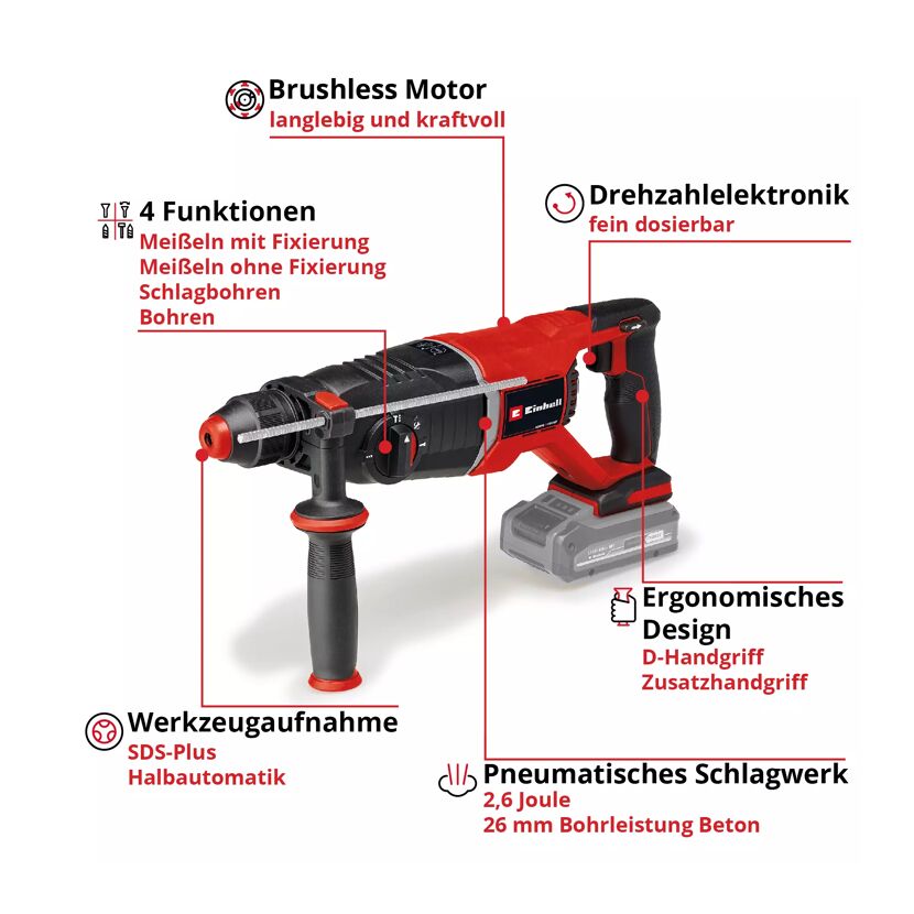 Akku-Bohrhammer 'TP-HD 18/26 D Li BL - Solo'
