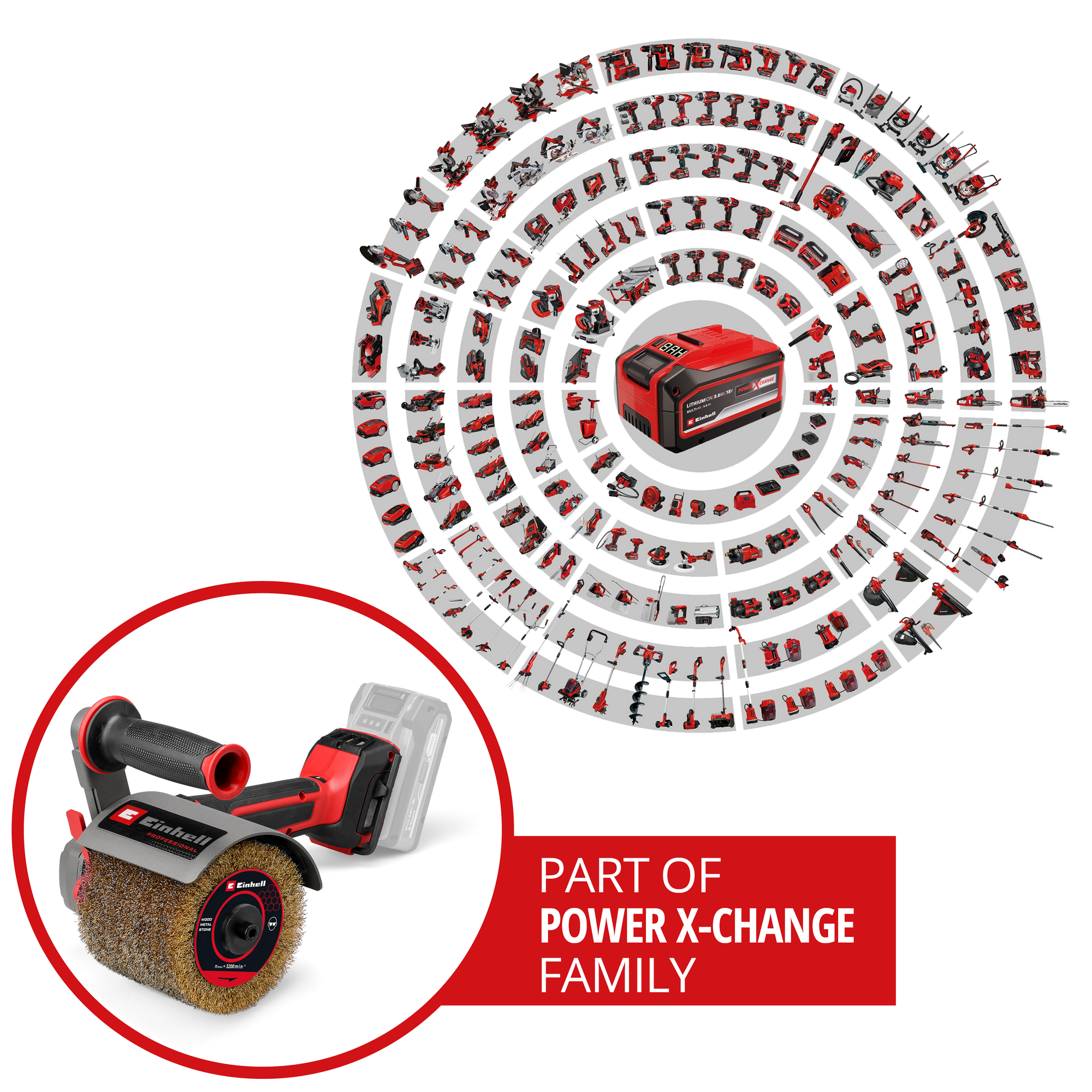 Akku-Bürstenschleifer 'TP-BR 18/32 Li BL - Solo' ohne Akku