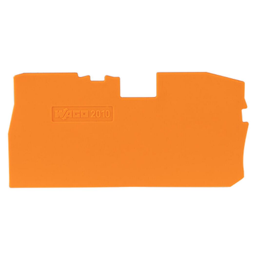 Orange WAGO Abschlussplatte 10 mm