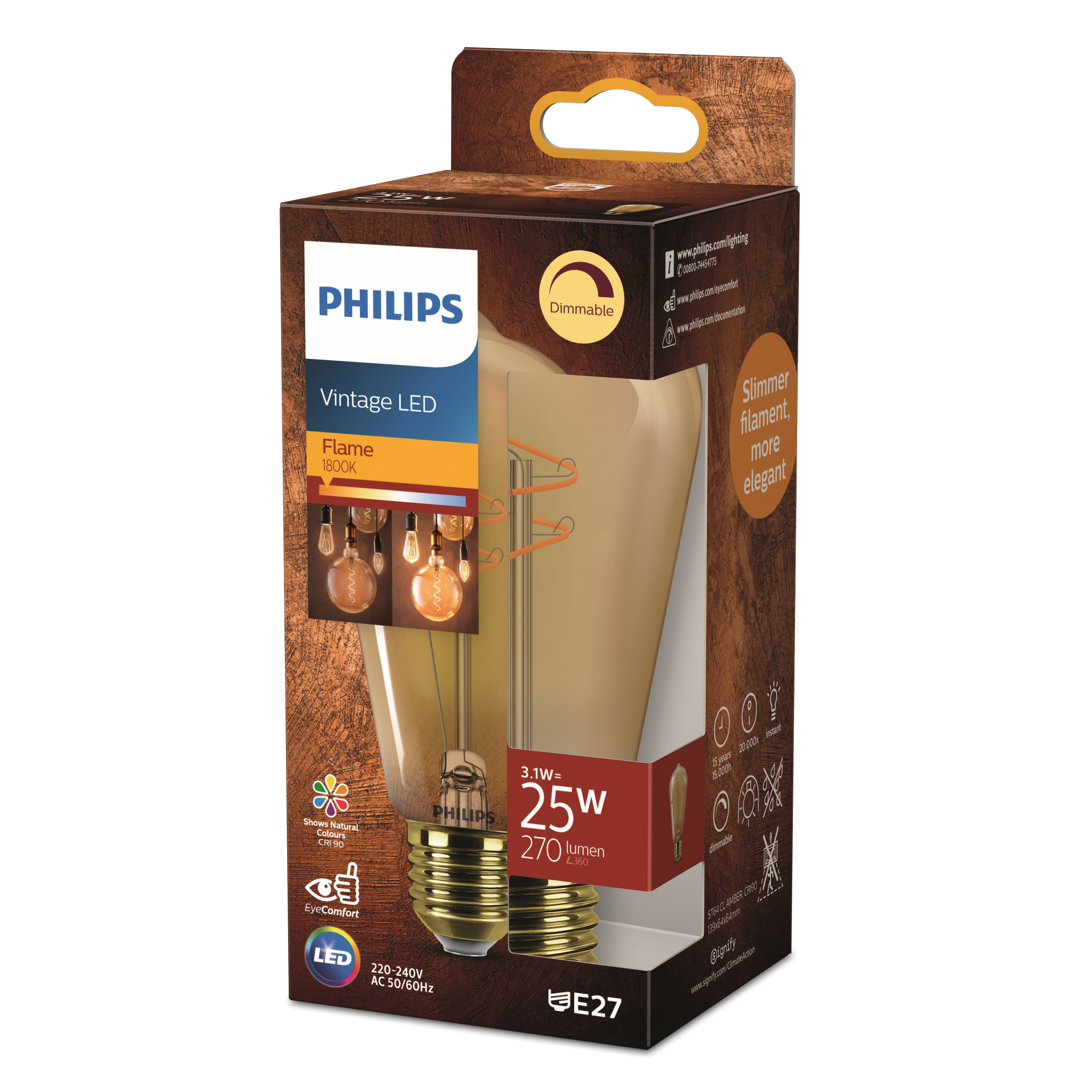 LED-Lampe 'Amber' E27 25 W 270 lm dimmbar