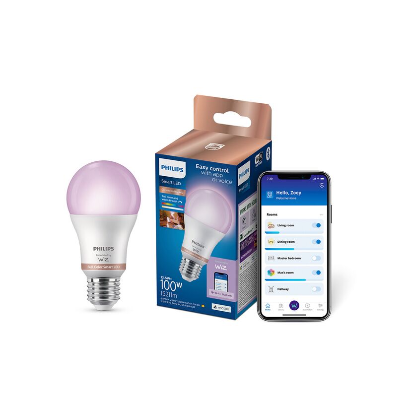 SmartLED-Lampe E27 A60 100 W 1521 lm RGB matt