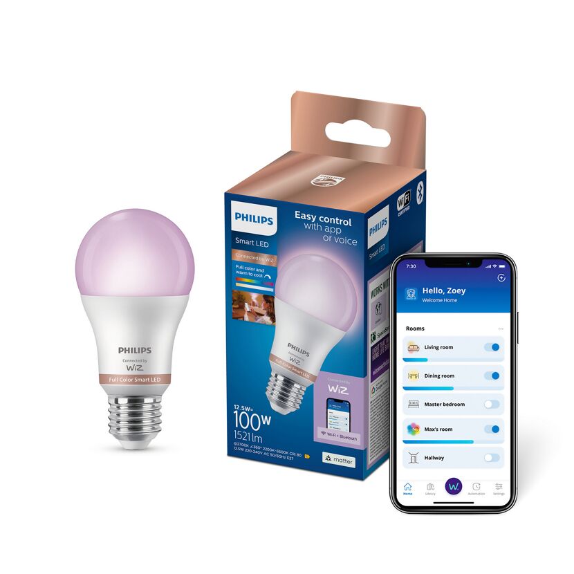 SmartLED-Lampe E27 A60 100 W 1521 lm RGB matt