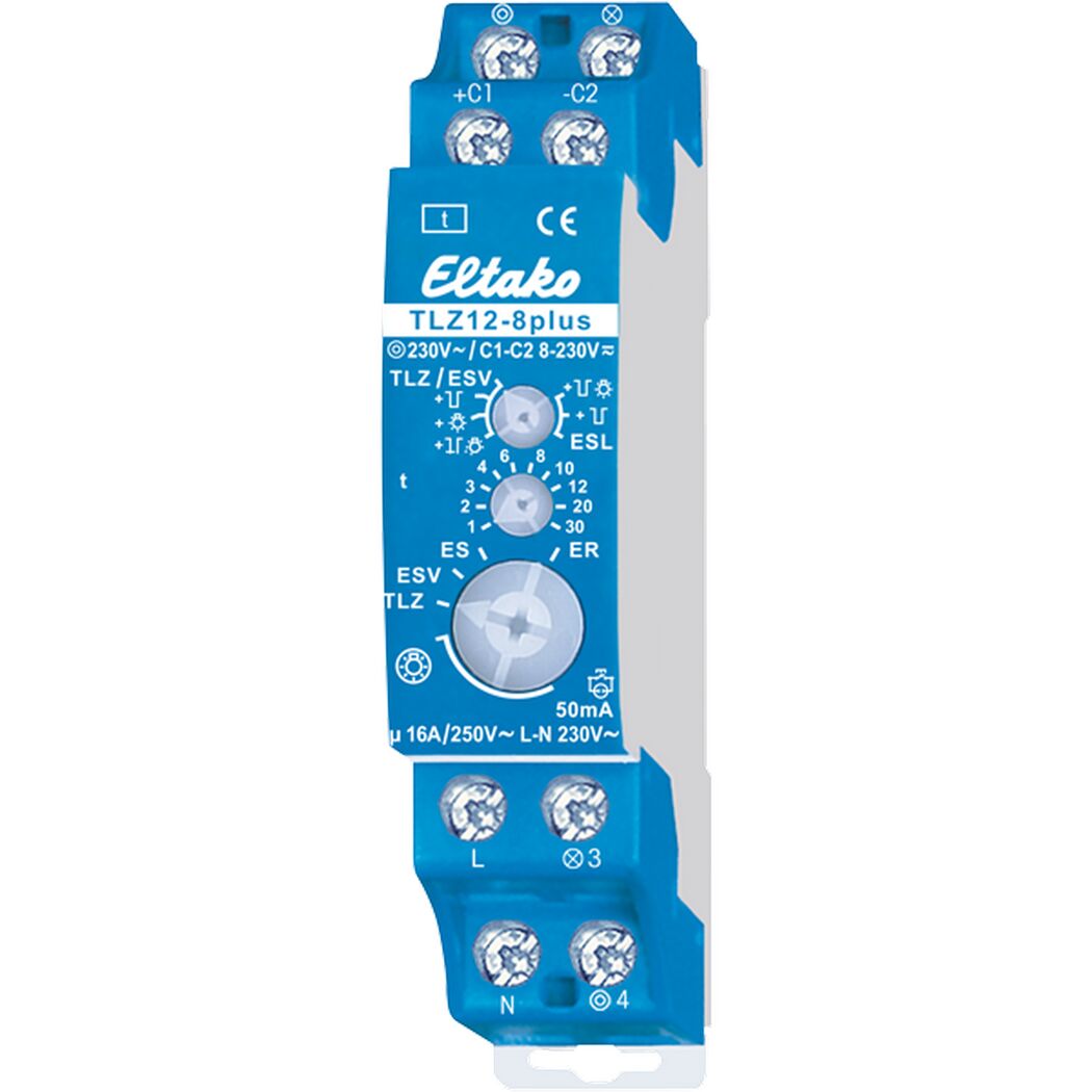 Blauer Eltako Treppenlichtzeitschalter TLZ12-8plus