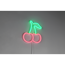 LED-Neon-Wandleuchte 'Cerise' transparent 19,5 x 22 x 1,6 cm