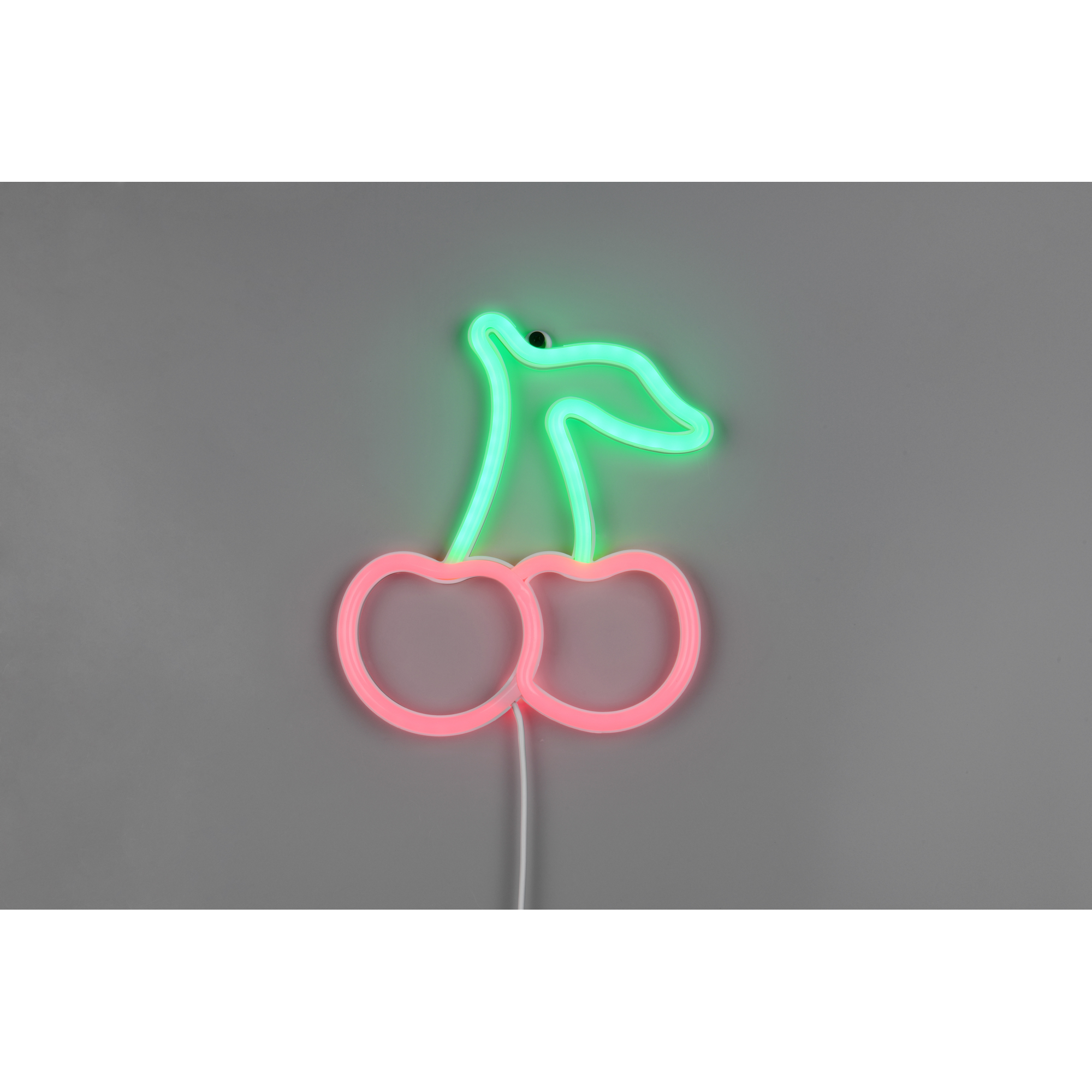 LED-Neon-Wandleuchte 'Cerise' transparent 19,5 x 22 x 1,6 cm