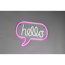 LED-Neon-Wandleuchte 'Hello' transparent 43 x 31 x 1,6 cm